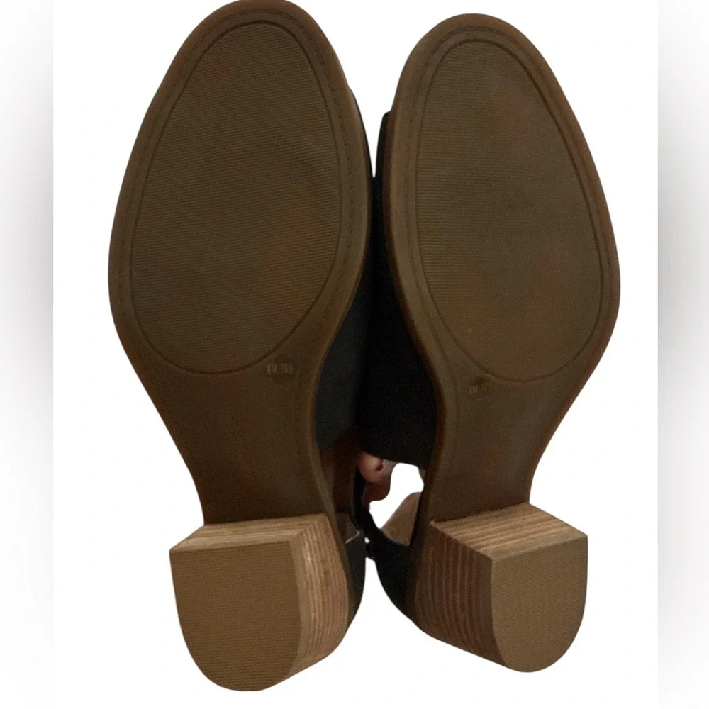 Lucky Brand Black Open-Toe Block Heel Sandal/Bootie/Mule - Women’s Size 8 - Picture 9 of 10